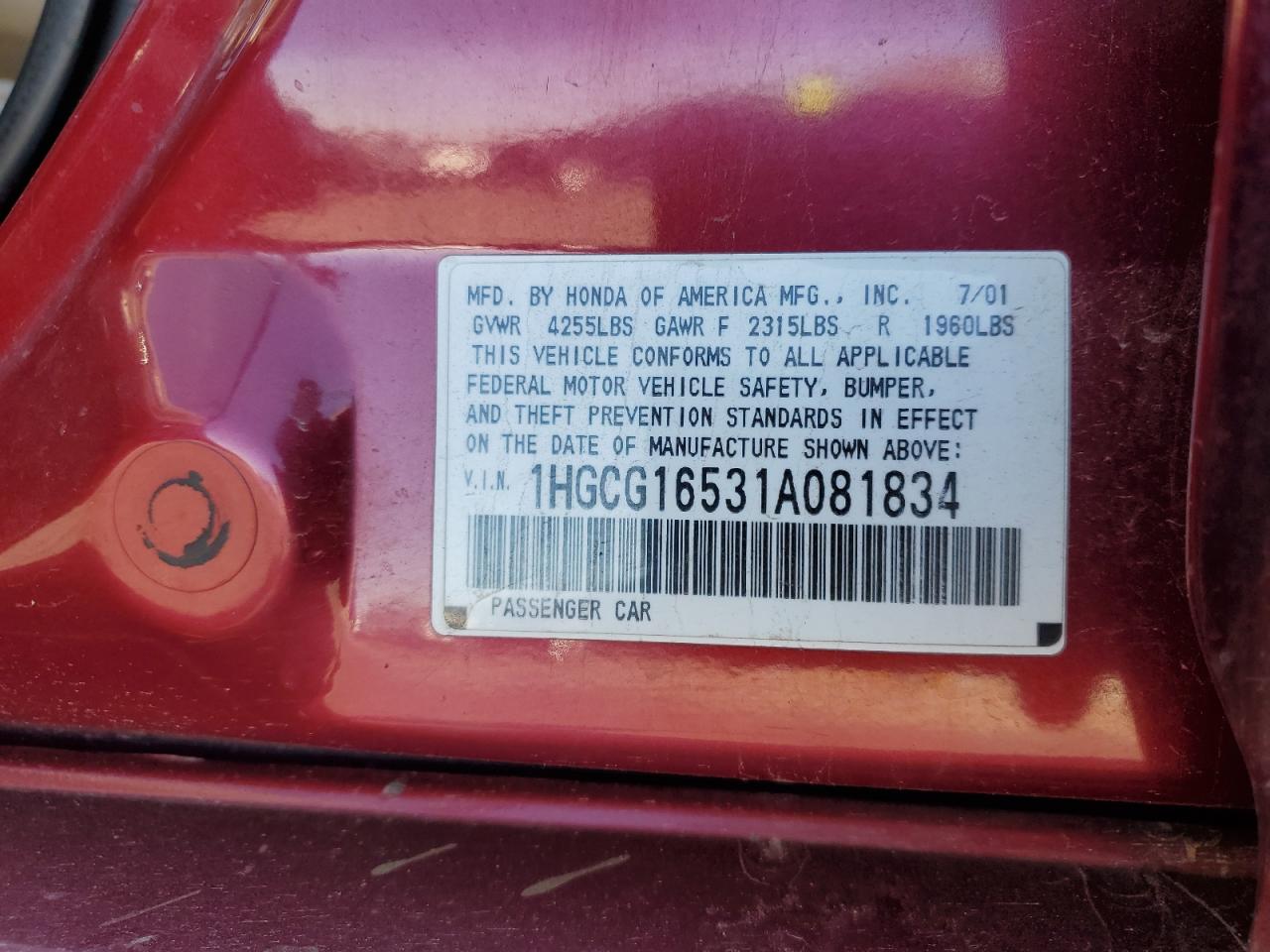 Honda Accord Ex Image 7