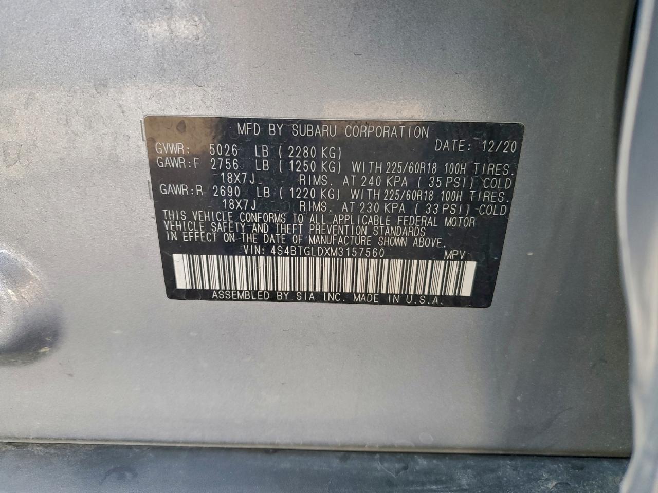 Subaru Outback Onyx Edition Xt Image 10