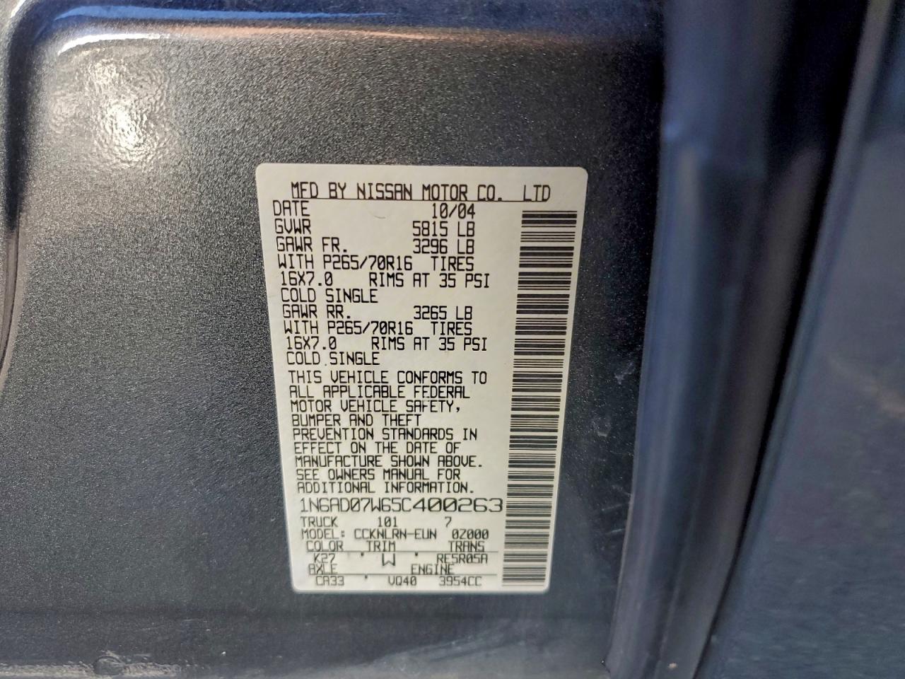 Nissan Frontier Crew Cab Le Image 8