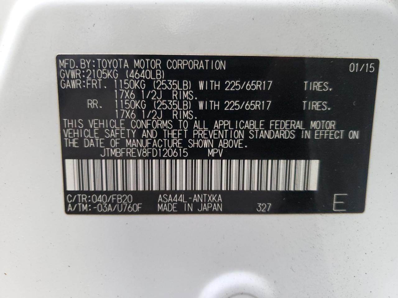 Toyota RAV4 Le Image 8