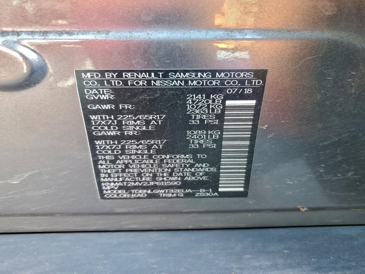 Nissan Rogue S Image 8