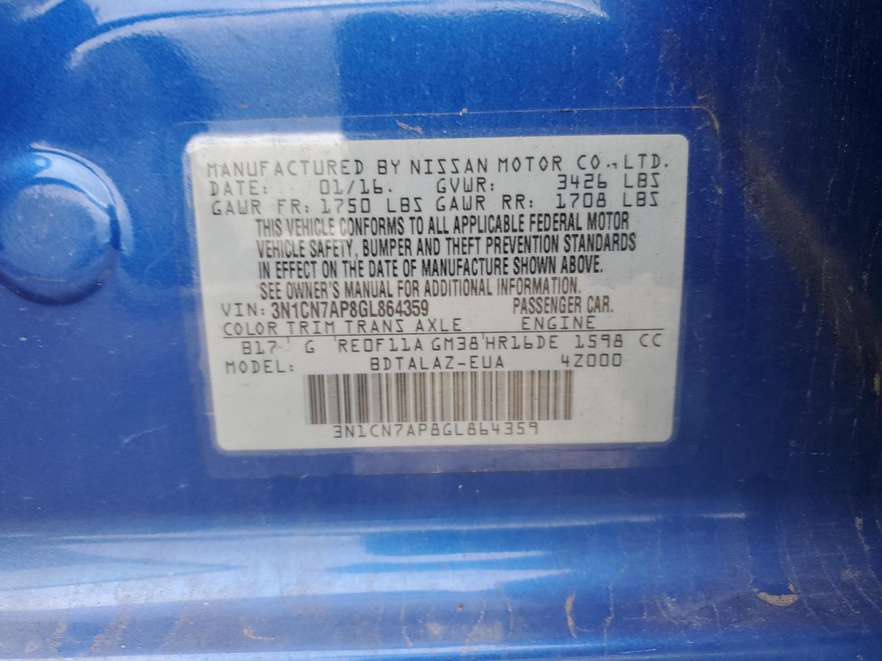 Nissan Versa S Image 9