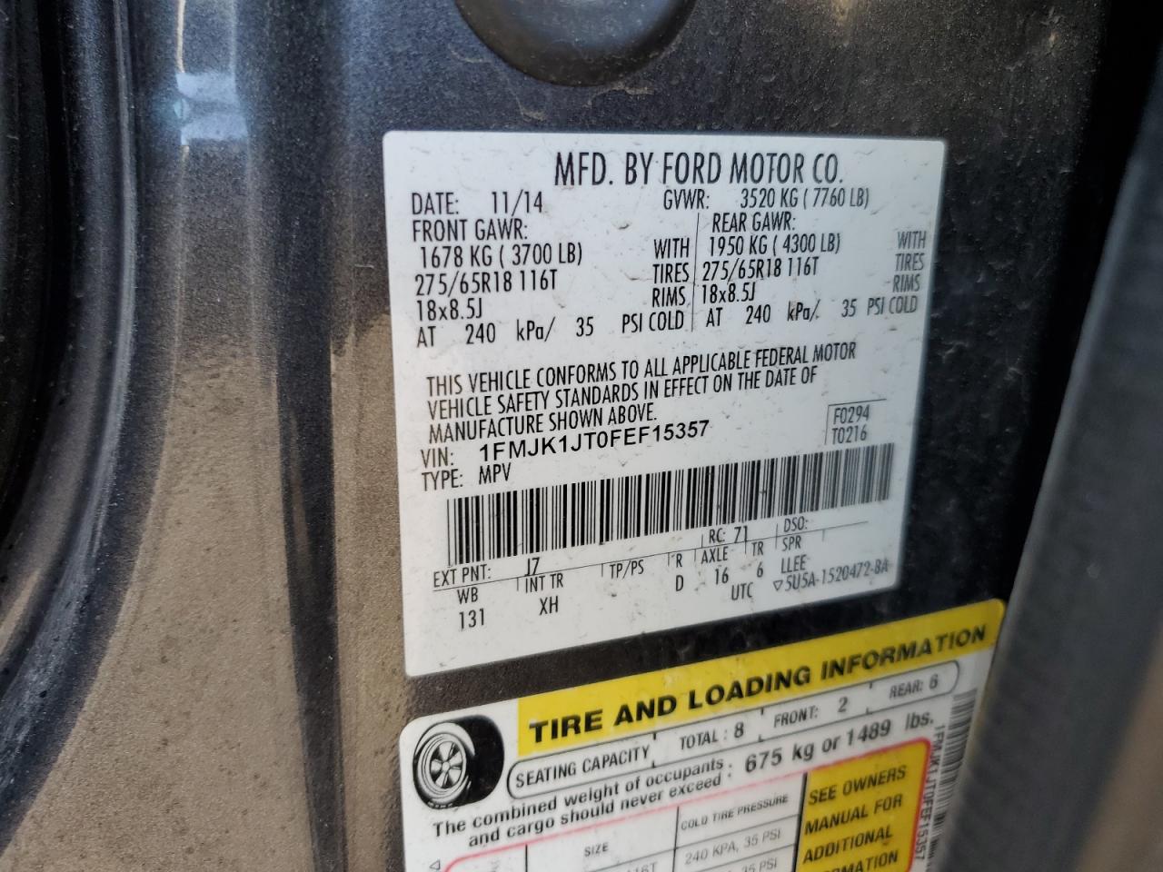 Ford Expedition El Xlt Image 8