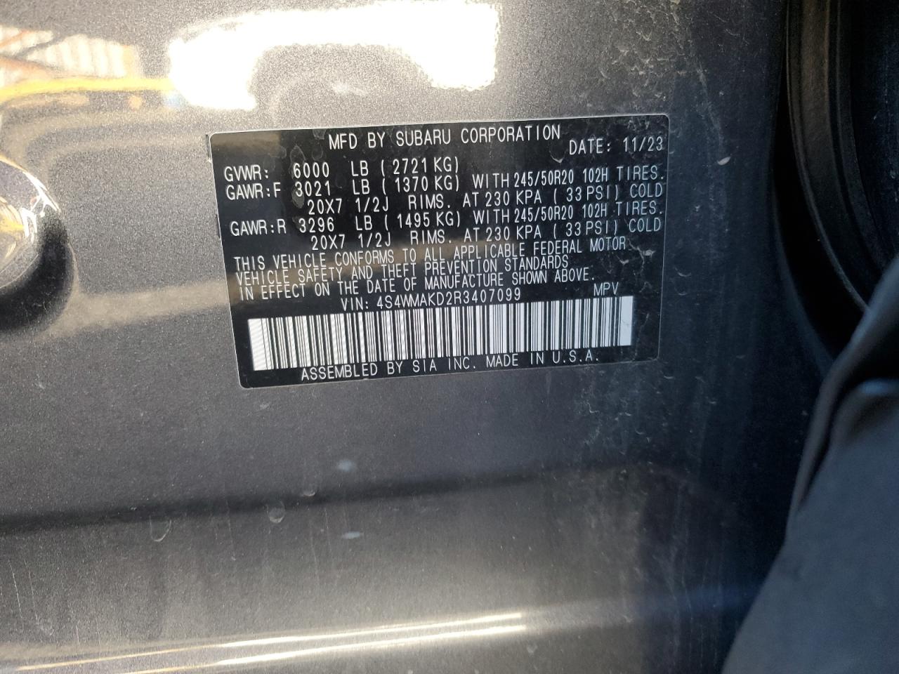 Subaru Ascent Onyx Edition Image 8