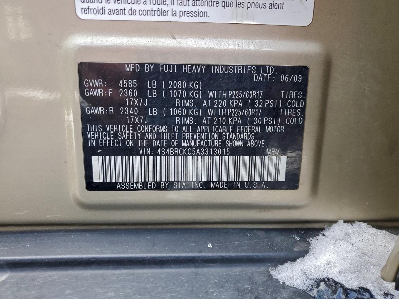 Subaru Outback 2.5i Limited Image 9