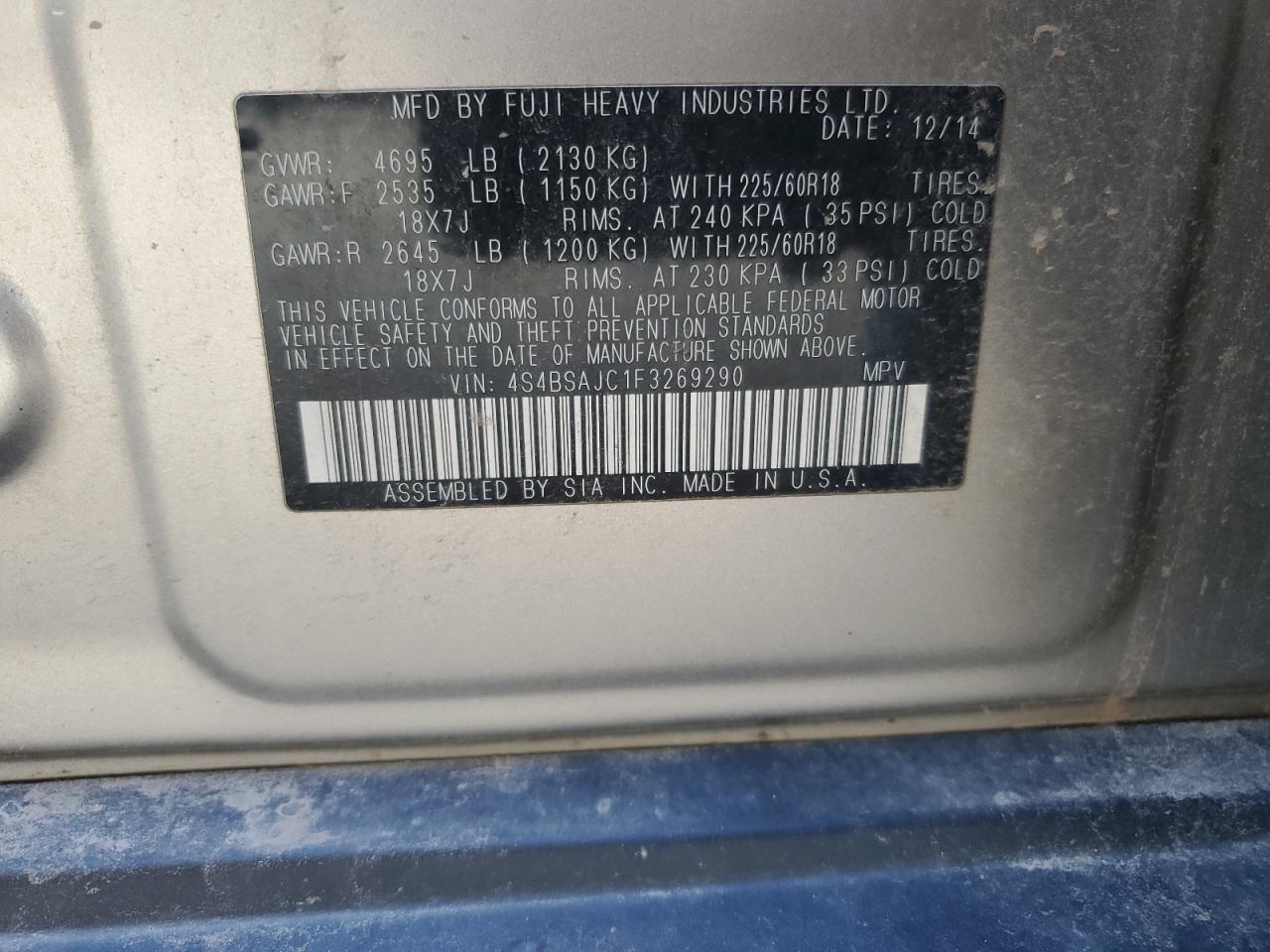 Subaru Outback 2.5i Limited Image 12