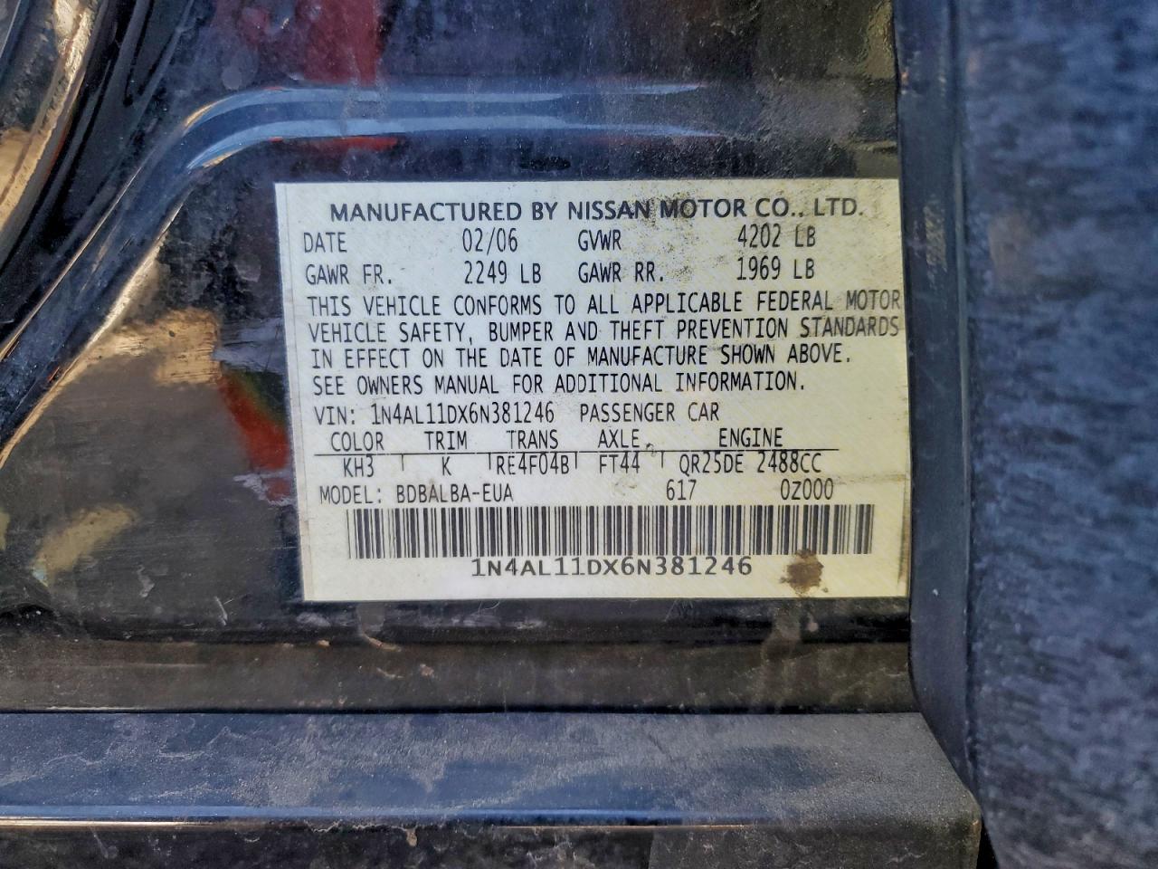 Nissan Altima S Image 12