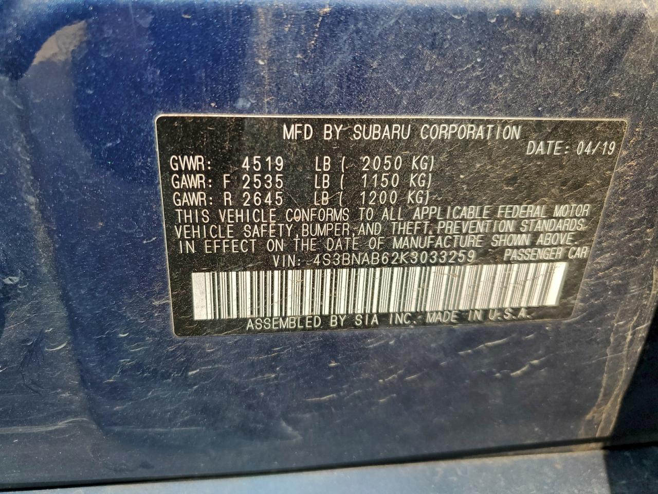 Subaru Legacy 2.5i Image 10