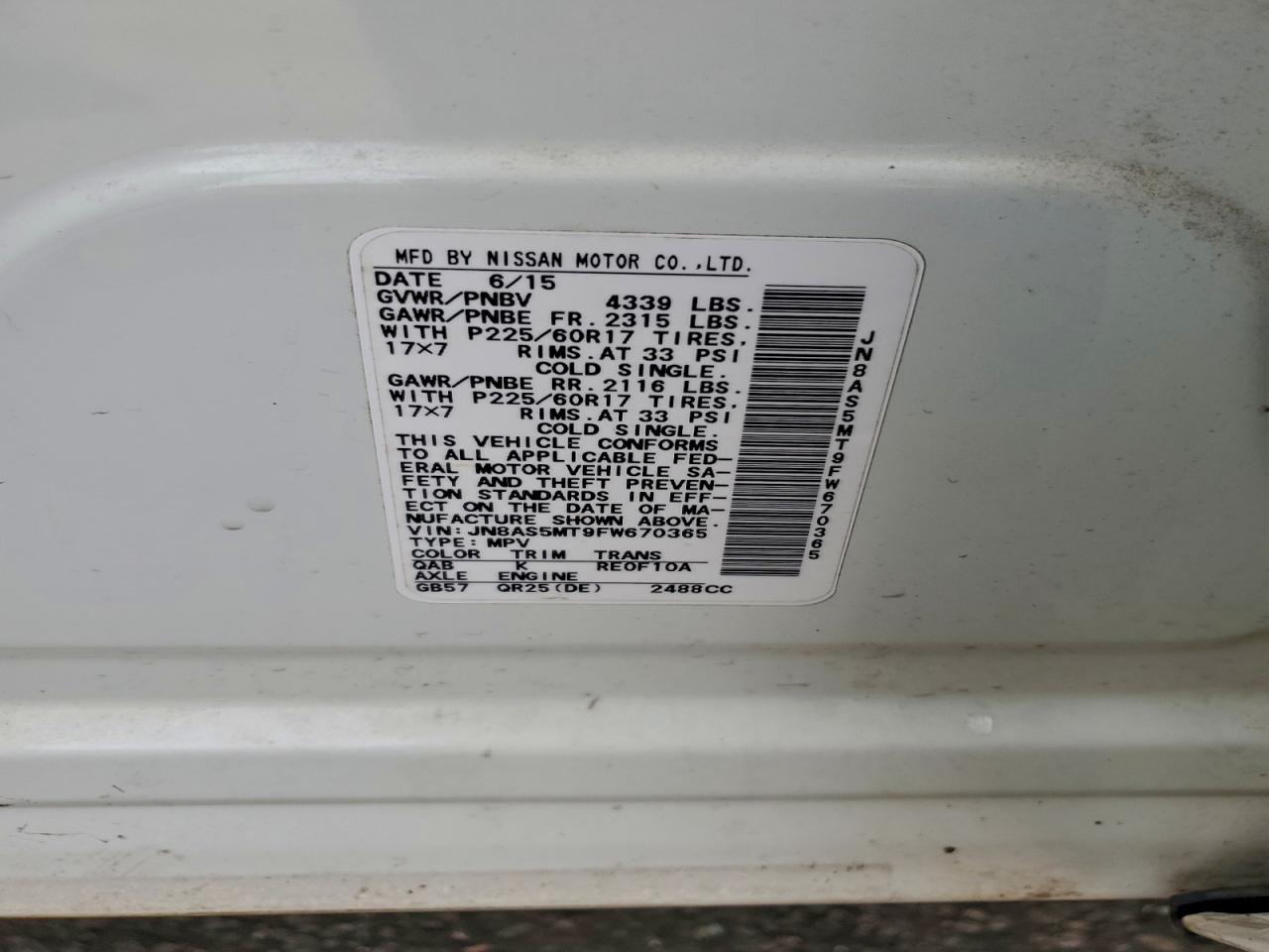 Nissan Rogue S Image 7