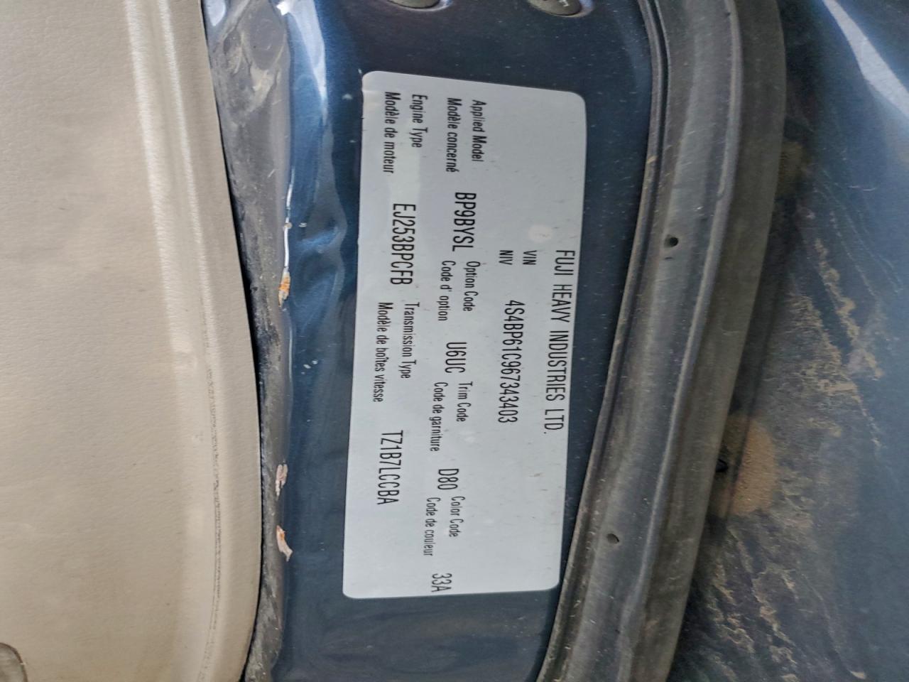 Subaru Legacy Outback 2.5i Image 8