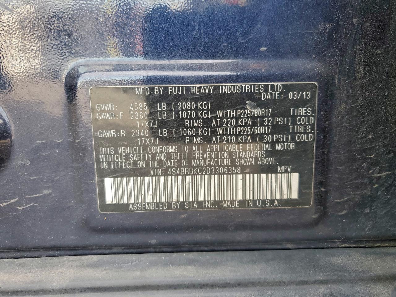 Subaru Outback 2.5i Limited Image 13